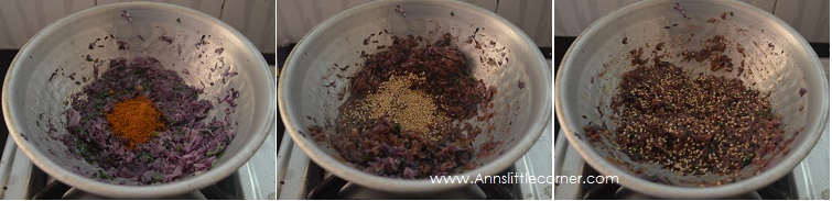 How to make Red Cabbage Paratha- Step 3