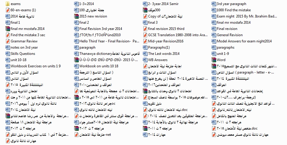 اللغة - موسوعة اللغة الانجليزية لثالثة ثانوي "90 ملف مراجعة + 300 امتحان" هدية مثالية للتفوق 0003