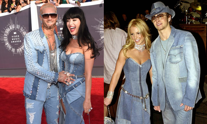 Katy Perry and Riff Raff VS Britney Spears and Justin Timberlake @ MTV 2014 VMA's | Random J Pop