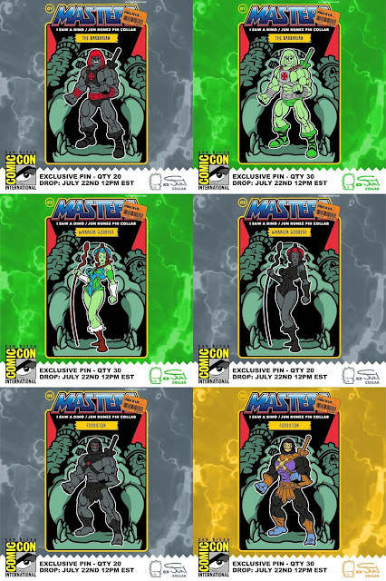 San Diego Comic-Con 2020 Exclusive He-Man and the Masters of the Universe Enamel Pins by I Saw a Dino x Jun Nunez