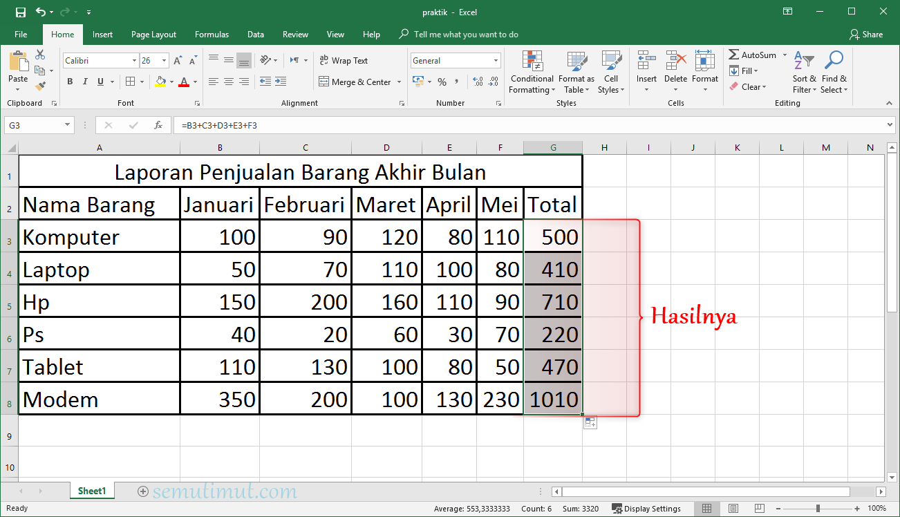 Tutorial Cara Membuat Tabel Di Excel Mudah Dan Cepat Masfavo Com - Riset