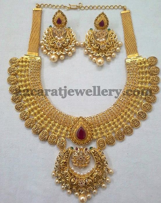 Nakshi Uncut Diamond Necklace - Jewellery Designs