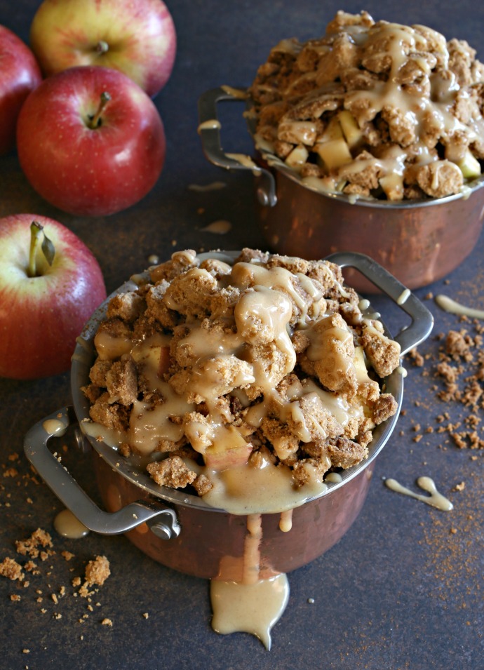 Hungry Couple Individual Apple and Peanut Butter Crumbles