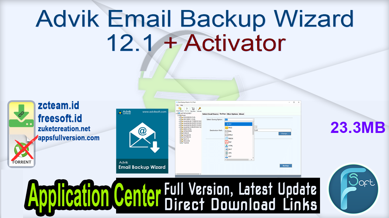 download email backup wizard