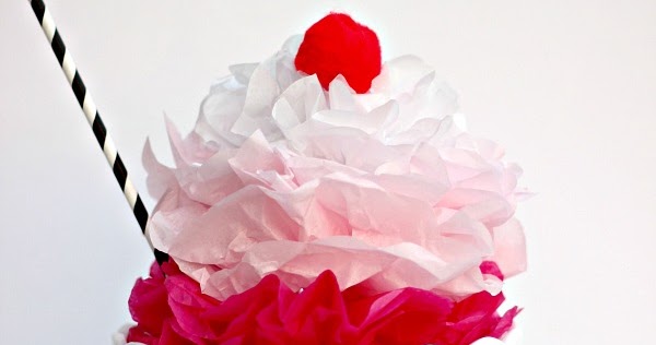 Tissue Paper Ice Cream Sundae Party Decorations Dimples And Tangles
