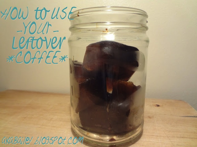 use your leftover coffee to make coffee cubes