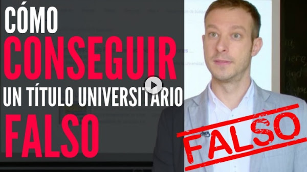 Cómo Conseguir un Título Universitario Falso (entrevista en Equipo de Investigación en LaSexta)