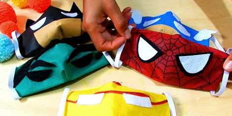 Máscara infantil super heróis 