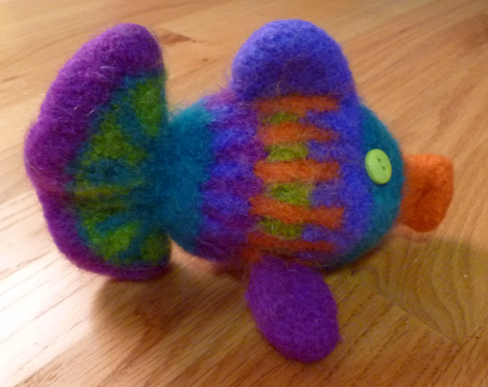 Shopping my Stash: Off the Needles: Felted Fish