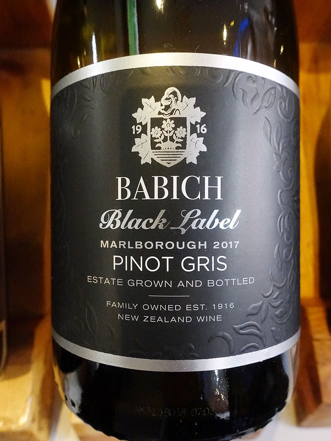 Babich Black Label Pinot Gris 2017 (88+ pts)