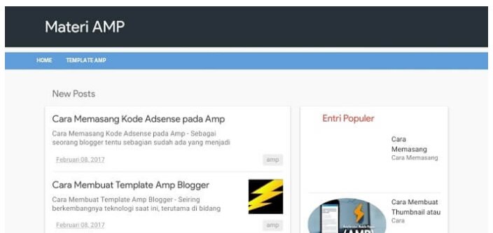 Materi AMP blogger Template