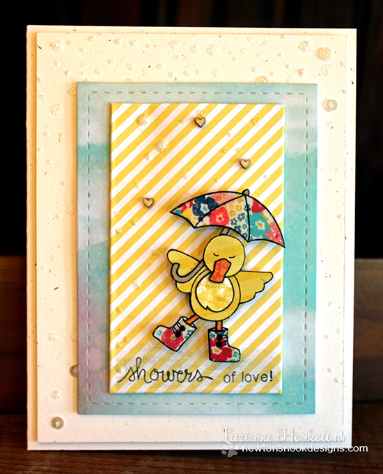 Cute duck card by Larissa Heskett for Newton's Nook Designs!