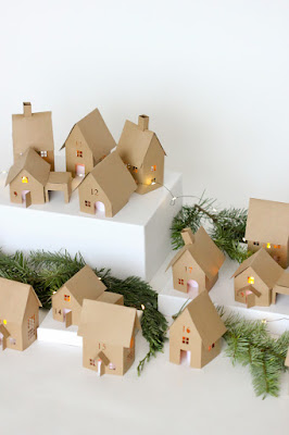 how to make a paper christmas village