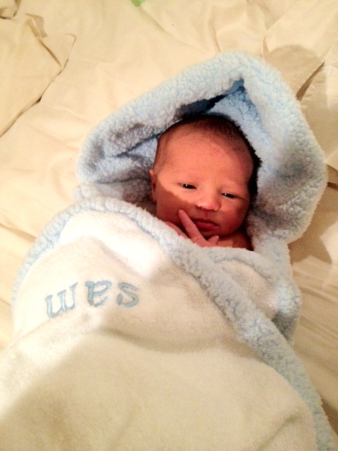 Before his first bath