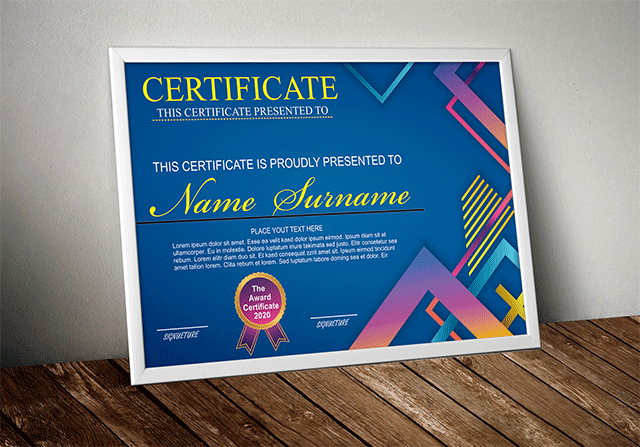 Certificate Templates CorelDraw Design Cdr Vector File Free Download 
