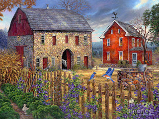 paisajes-con-casas-de-pueblos-pintura-oleo realistas-pinturas-casas-de-pueblos