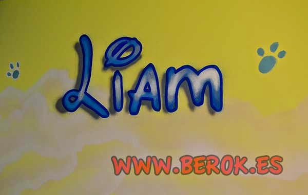 Graffiti con el nombre de Liam