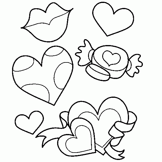 valentine sweetheart candy coloring pages - photo #14