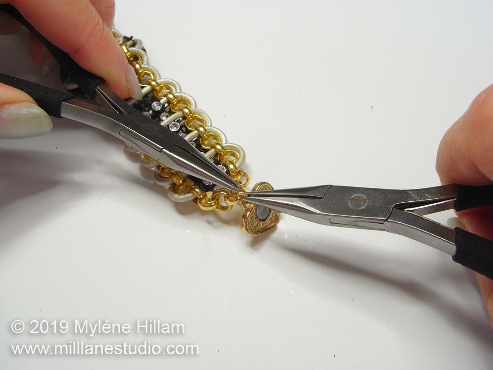 Black Diamonds Bracelet How to Make a Woven Leather Cord and Rolo