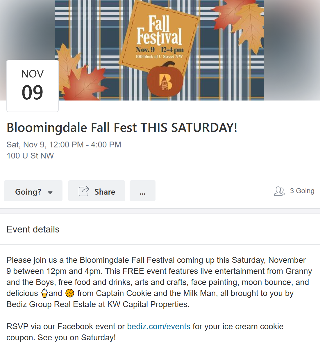bloomingdale Bloomingdale Fall 2019 Fest on the 100 block of U Street