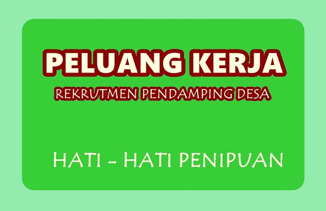  Rekrutmen Pendamping Desa Terbaru