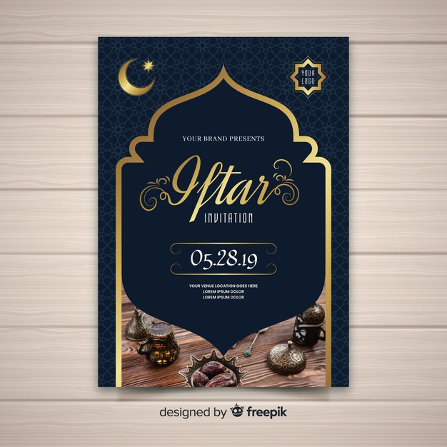 Desain Pamflet selamat hari raya idul fitri dan buka bersama bukber