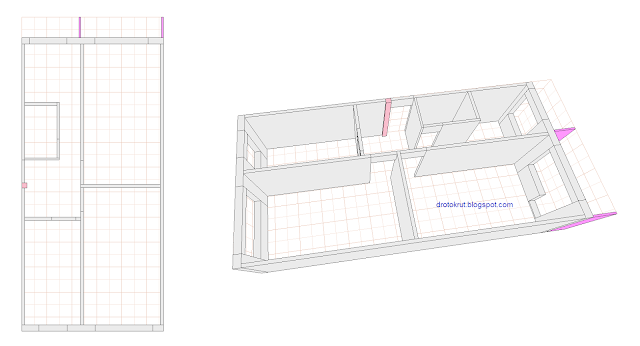 Планировка трехкомнатной квартиры 60 м2 в панельной хрущевке проекта 1-464А-14
