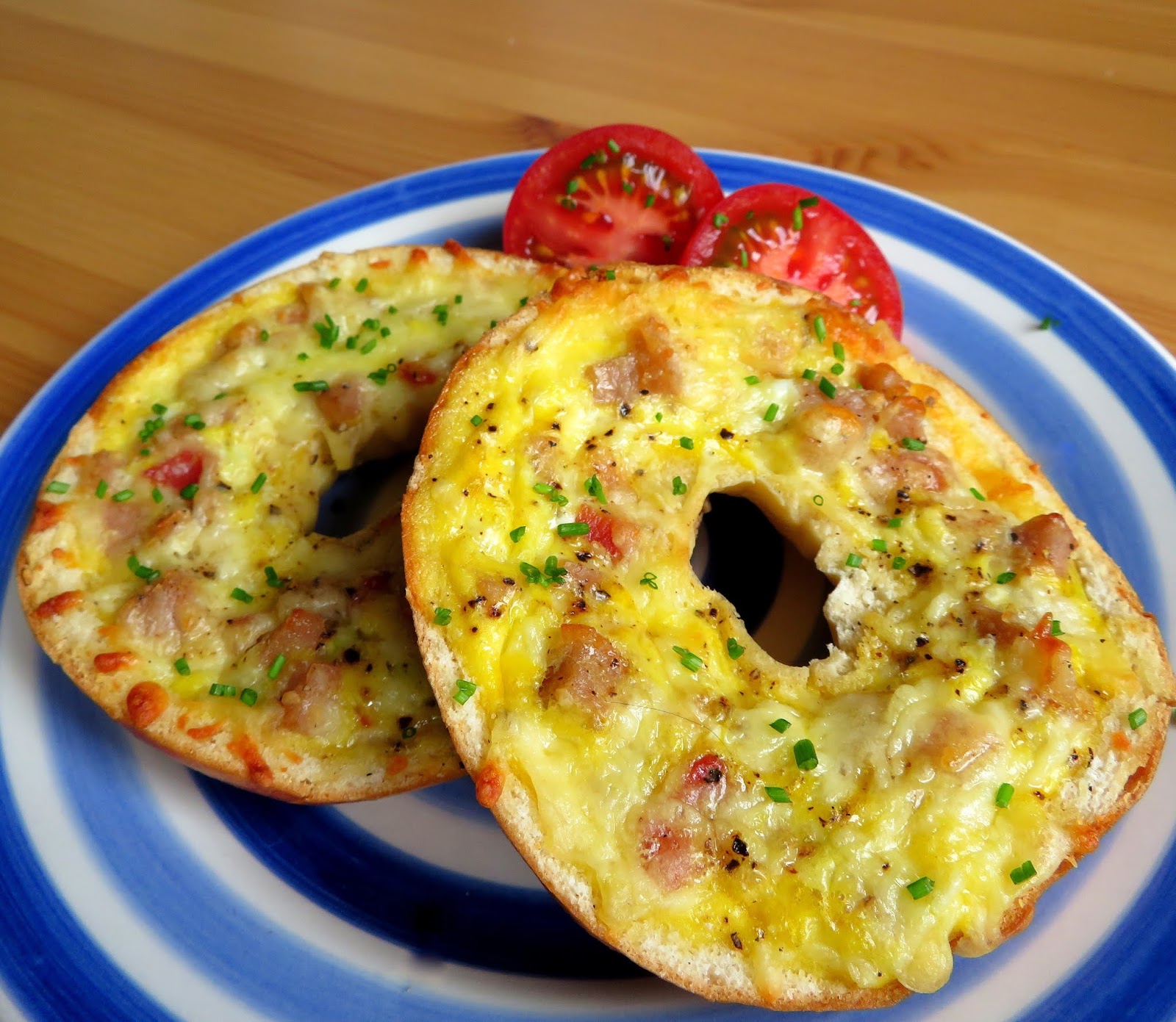 Breakfast Quiche Stuffed Bagels The English Kitchen