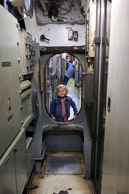 The Kids inside the USS Clamagore Submarine