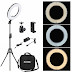 Zomie Premium LED Ring Light 46cm (18-Inch), 50W, 3200-5500K White Color & Temperature Control Full Set With Stand And Carry Bag