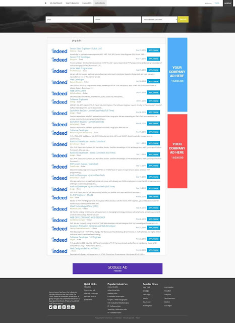 PHP Project With Source Code |Job Portal - php project mania