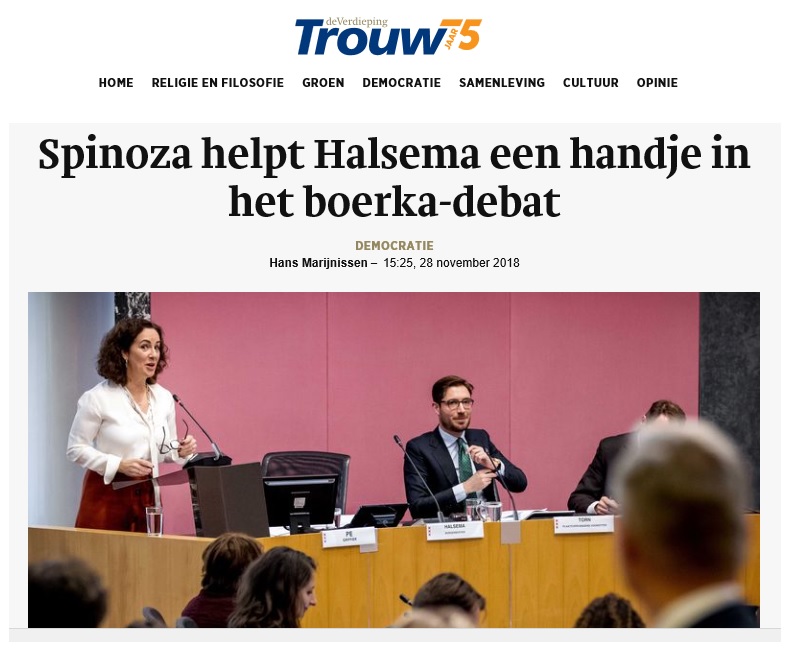 Benedictus de Spinoza Misschien moet Femke Halsema het Benedictus de Spinoza Misschien moet Femke Halsema het