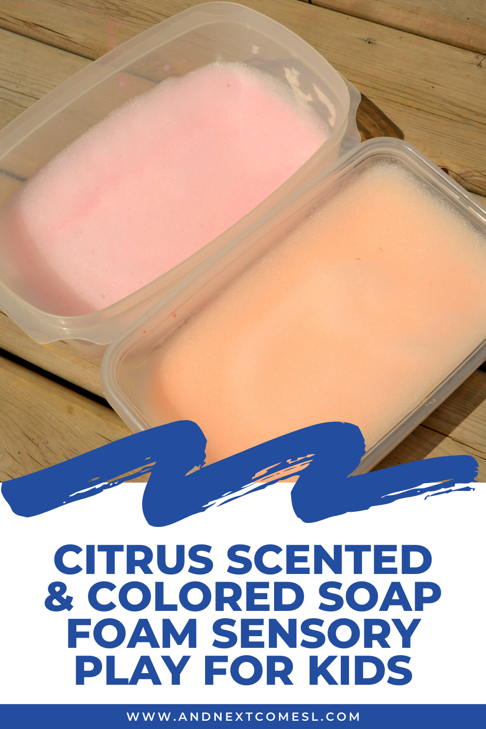 Citrus Scented & Colored Soap Foam Sensory Play for Kids And Next