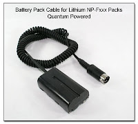 PJ1101: Battery Pack Dummy Cable for Lithium NP-Fxxx Packs Powered by Quantum Turbo