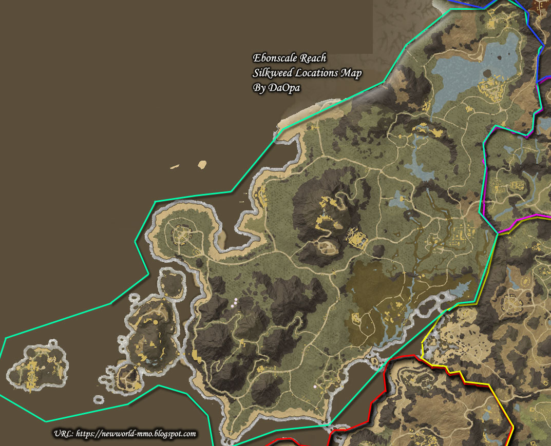 New World Ebonscale Reach silkweed map