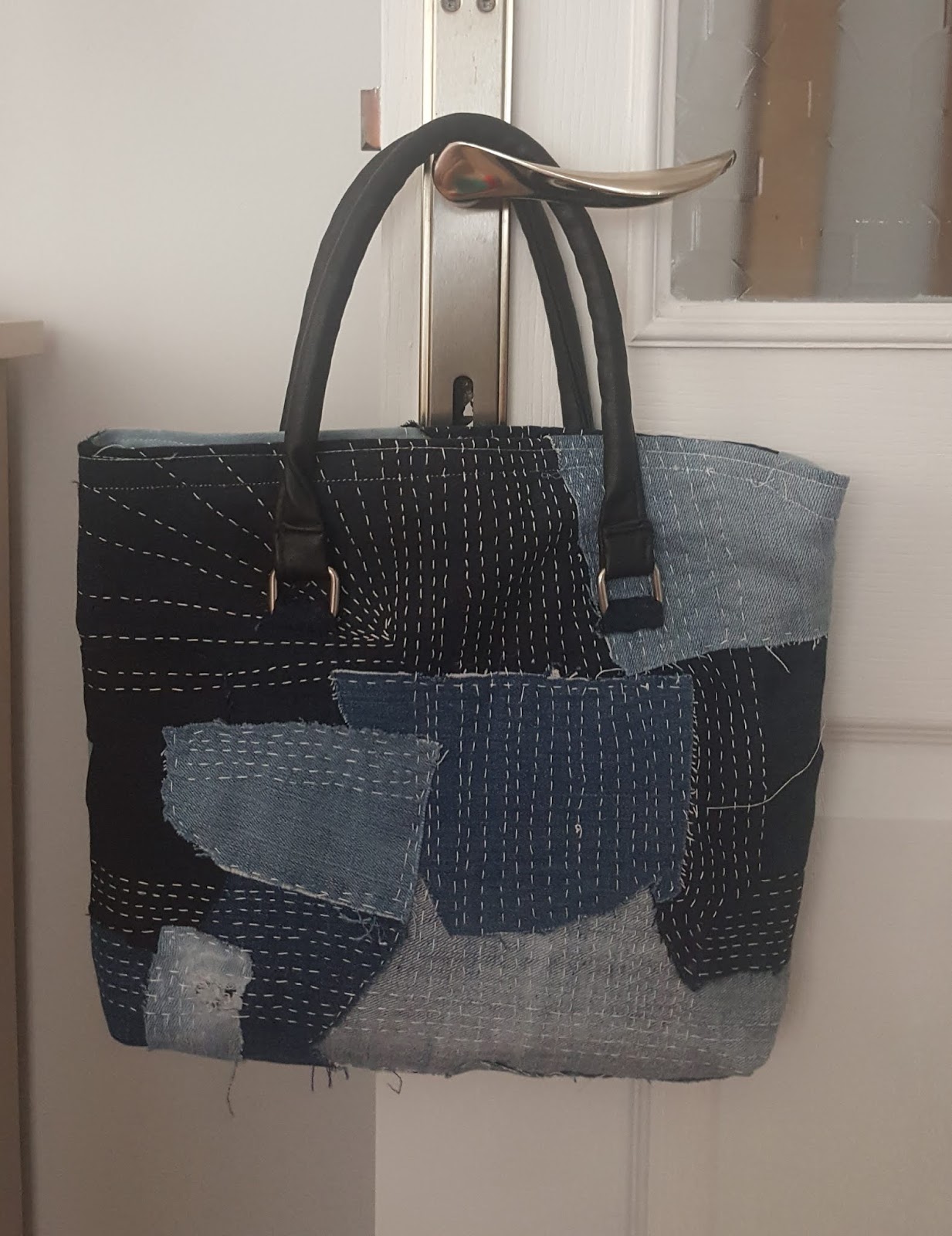 sashiko denim bag | All about patchwork and quilting