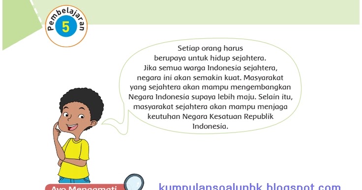 Kunci Jawaban Buku Tematik Siswa Tema 6 Kelas 6 Halaman