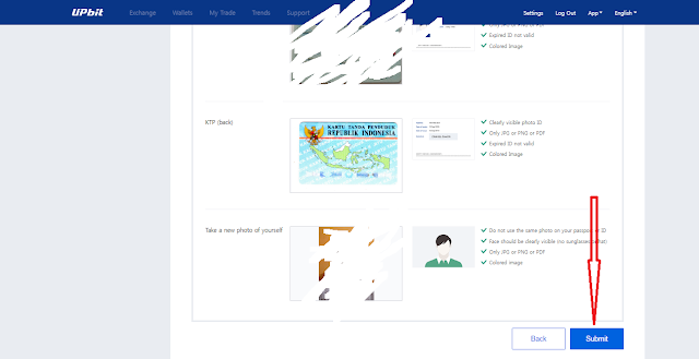 cara upload ktp dari aplikasi Upbit android