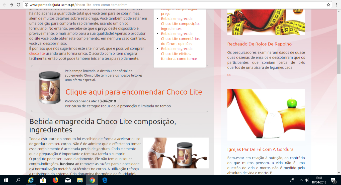 choco lite emagrece