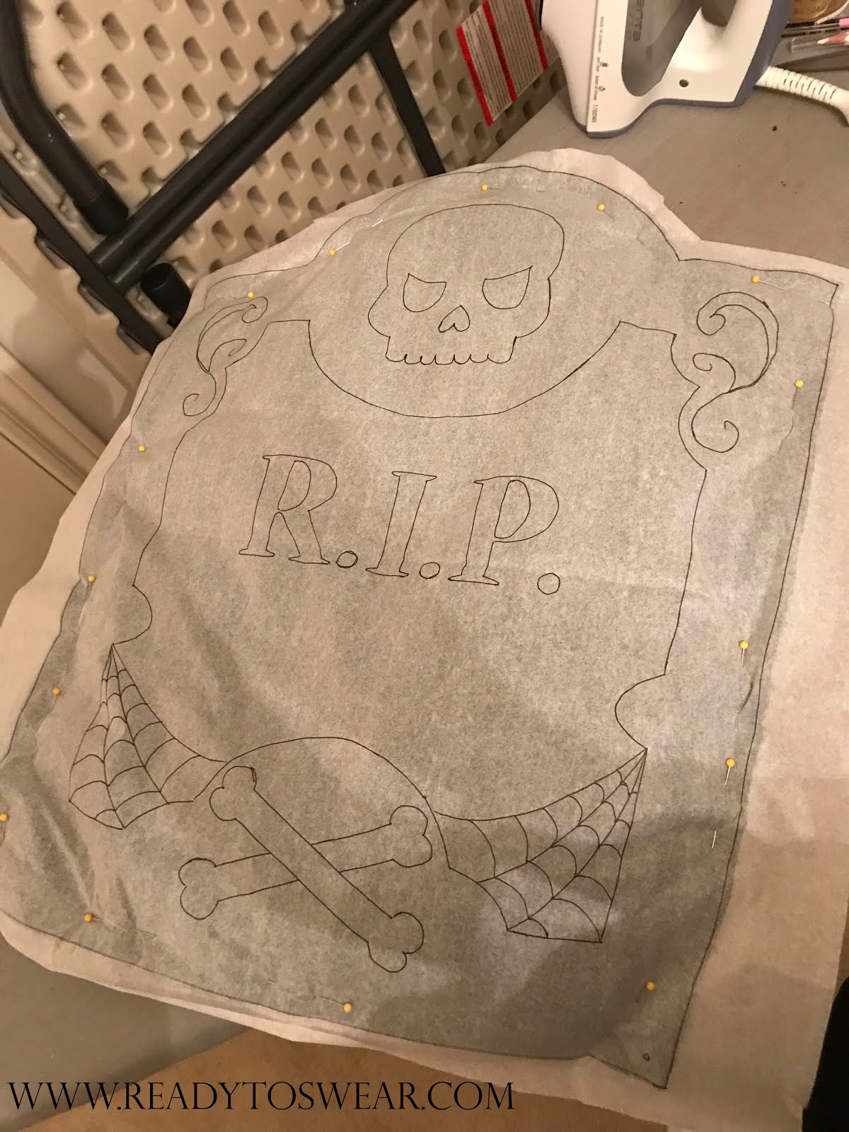 GoHeen Designs RIP Tombstone Pillow Pattern Review | Ready-to-Swear