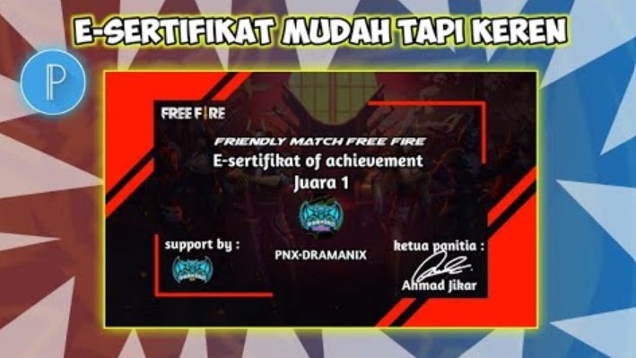 Bingkai E Sertifikat Ff Saras Gambar
