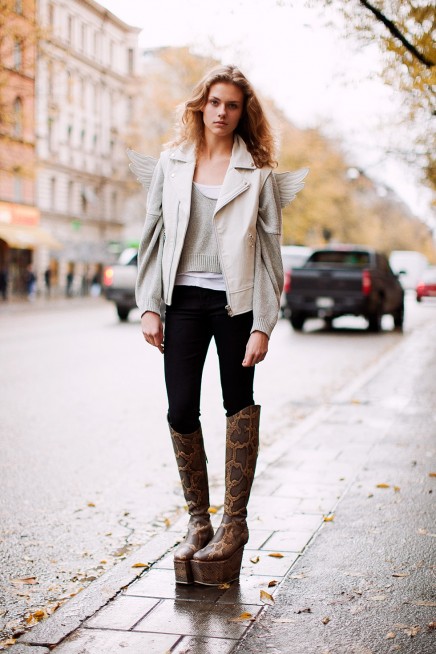 The Fashion VVIP Lounge: Street Fashion: Models Off Duty (skinny jeans)