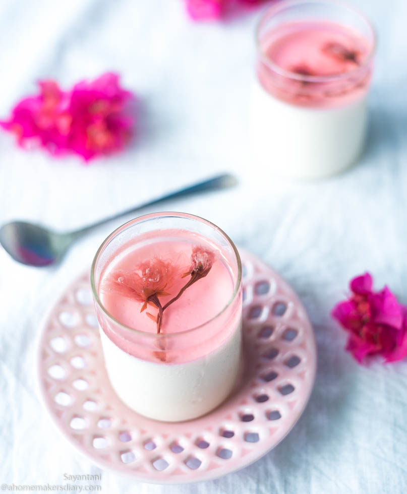 Japanese Cherry Blossom Pannacotta A Homemaker's Diary