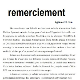 remerciement rapport de stage pdf  Cours BTP