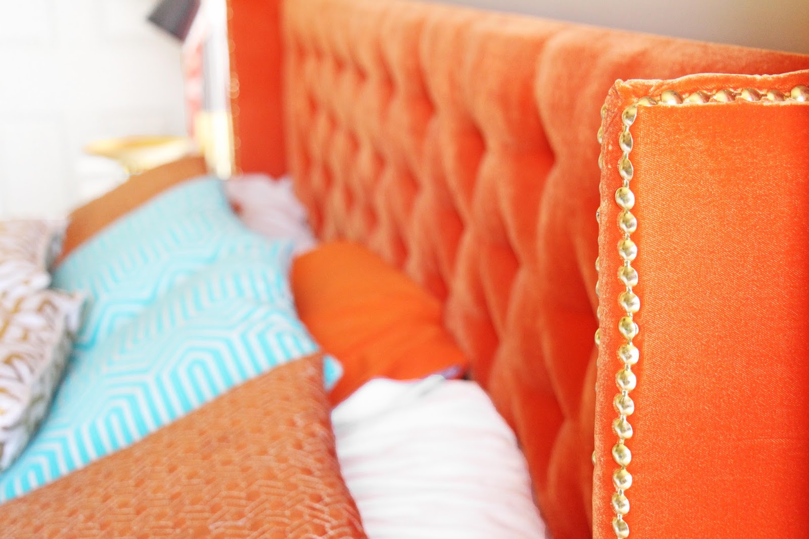 Grosgrain DIY Wingback Tufted Headboard