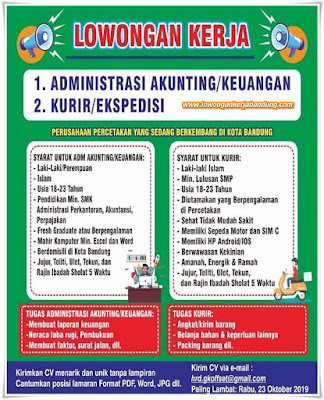 Lowongan Kerja Bandung Karyawan GK Offset Bandung - Lowongan Kerja