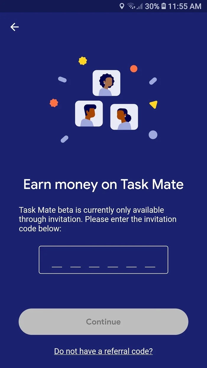 Submitting referral code