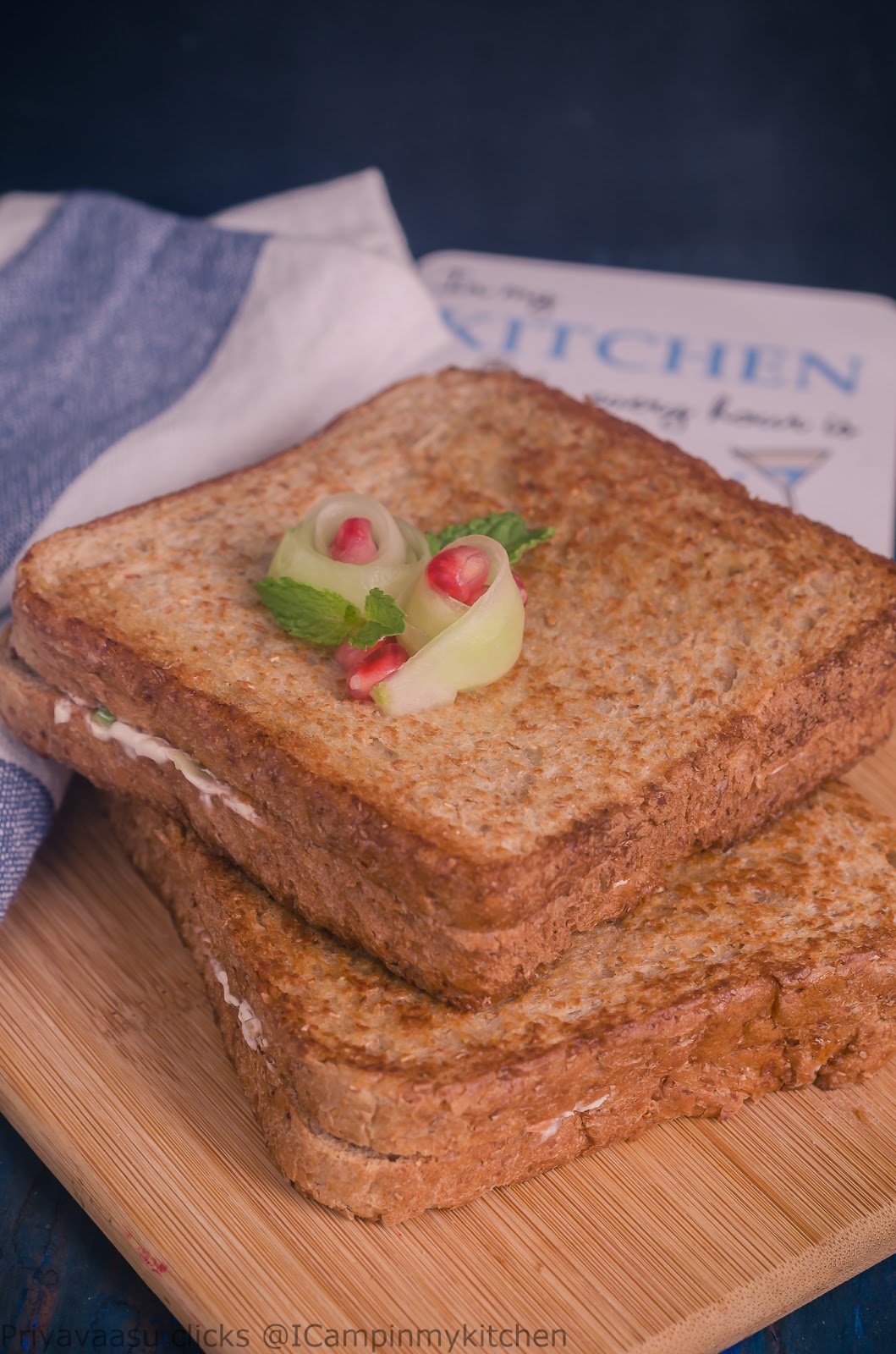 Labneh Sandwich Carrot, Cucumber & Curd Cheese Sandwich I Camp in