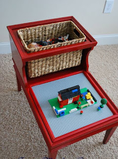 Creative DIY Lego Table design idea, LEGO, LEGO Architecture, handmade, learn decor, renew table, renew old furniture