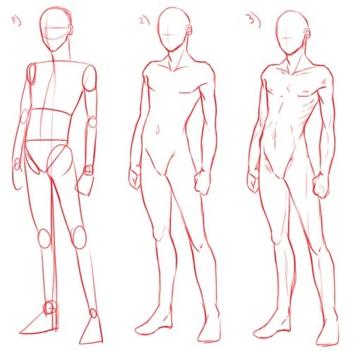 Como Desenhar Corpo De Anime Feminino e Masculino